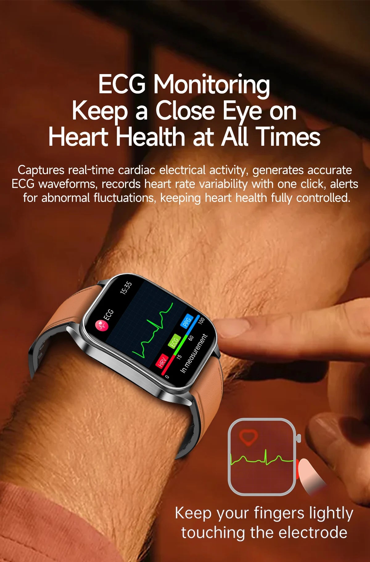 Reloj Inteligente Terapia Láser Monitor de Salud