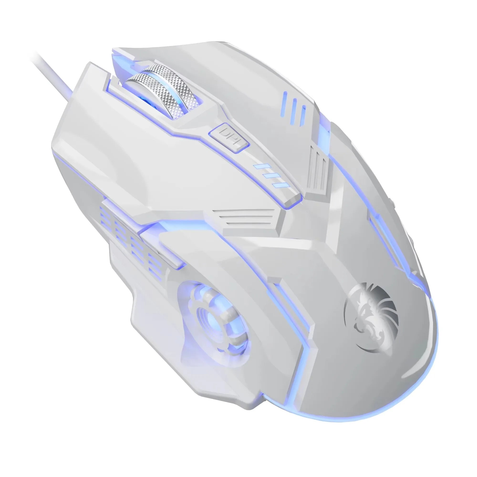 Mouse F7 con cable, 6 botones e iluminación RGB para gaming y oficina