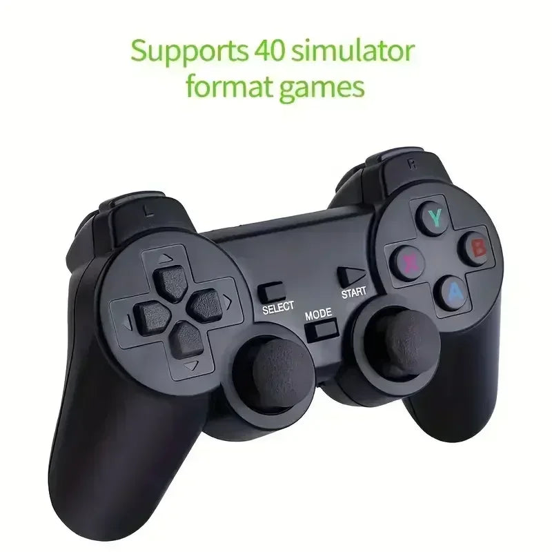 Consola de Videojuegos 2.4G con Dos Controles Inalámbricos 4K HDMI para PS1/SFC/NES TV y PC, 20000 Juegos, 64GB, Retro, Regalo de Navidad para Niños