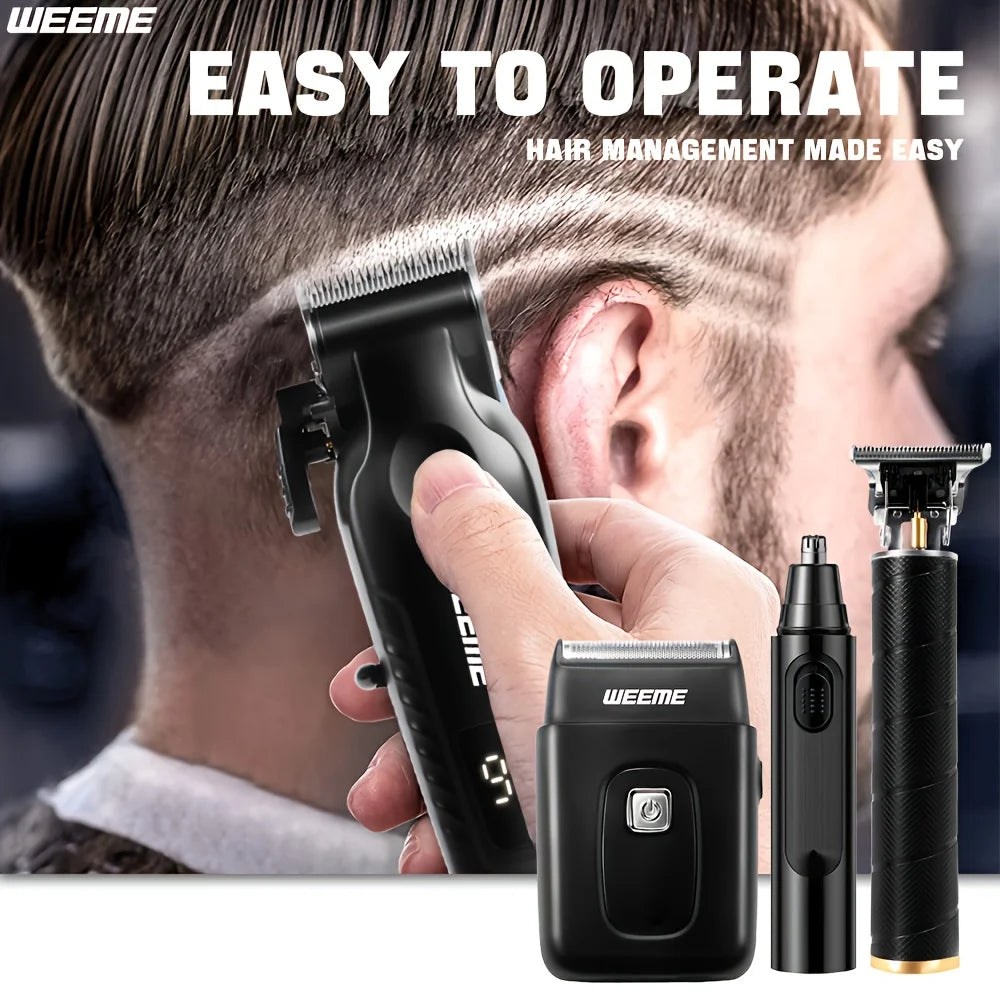 WEEME Kit de Aseo 4 en 1 para Hombre con LCD