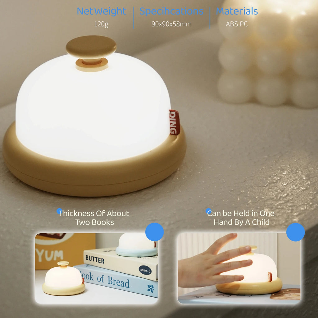 Luz nocturna Kawaii, bonita lámpara decorativa de escritorio, luz nocturna para bebé, lámpara de noche portátil, recargable por USB, regalo de cumpleaños para niños