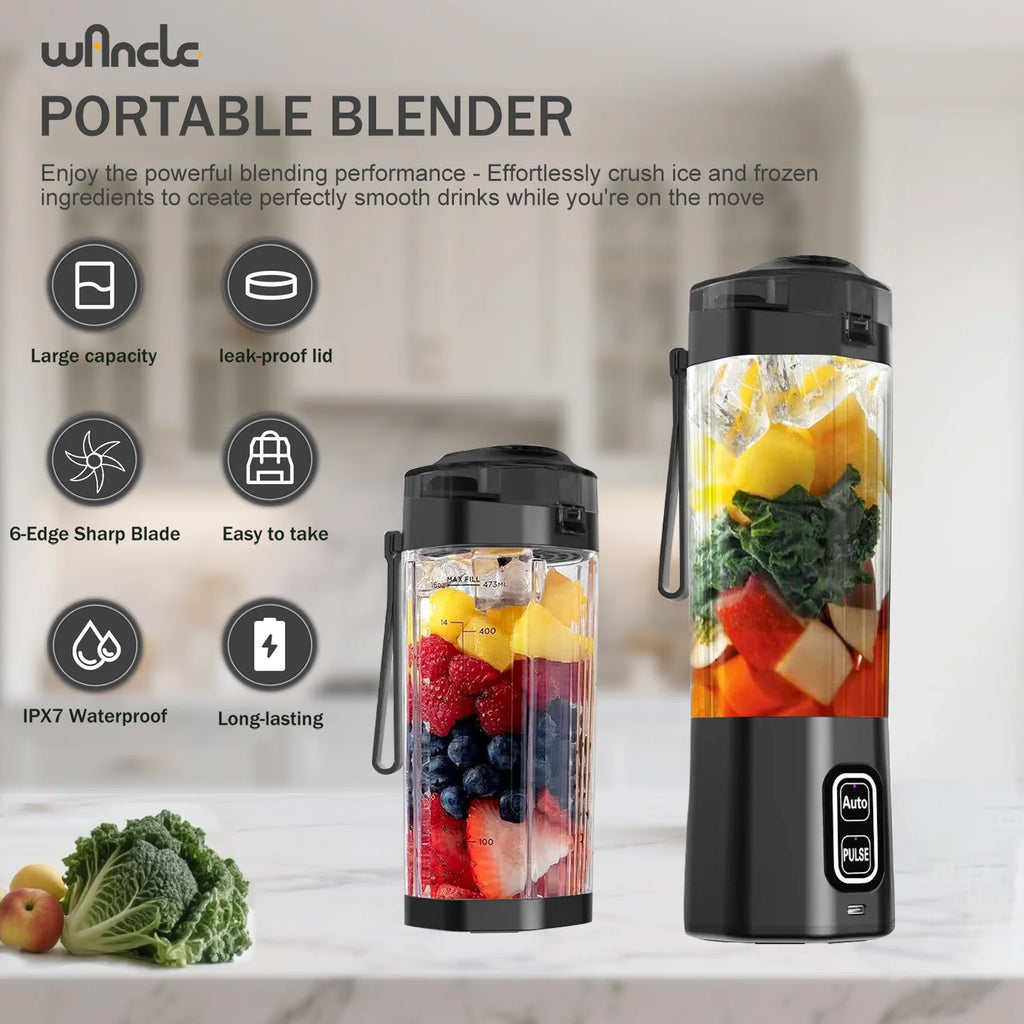Licuadora Eléctrica Portátil para Jugos y Batidos de Frutas