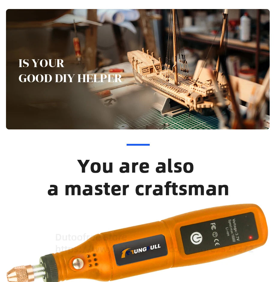 Mini Taladro Inalámbrico recargable, máquina de pulido, bricolaje, Mini herramienta rotativa, herramienta de grabado USB, herramienta Dremel, Mini máquina de grabado
