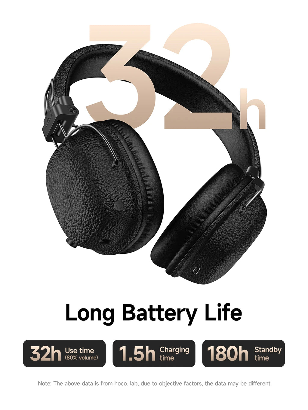 HOCO Retro Auriculares Bluetooth 5.4 Cuero PU HiFi