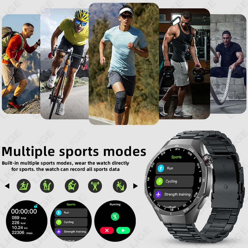 Reloj Inteligente LIGE ECG con Bluetooth para Llamadas