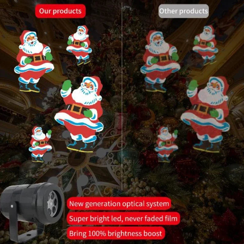 Luces de proyector de Navidad, lámpara de proyección Led para vacaciones al aire libre, decoración navideña impermeable, luz láser de copo de nieve, luces de escenario para fiestas