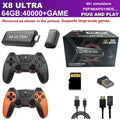 Stick de juego HD 4K X8 ULTRA de uso inmediato sin configuración compleja, dos mandos inalámbricos 2,4G incluidos, 50000 juegos de ocio precargados, salida HDMI para TV, regalo divertido para fiestas y reuniones de