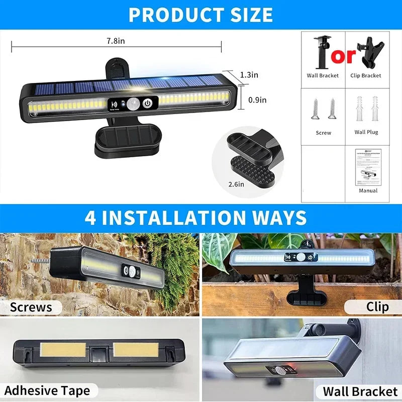 Luz Solar con Clip para Exteriores 36 LED Impermeable
