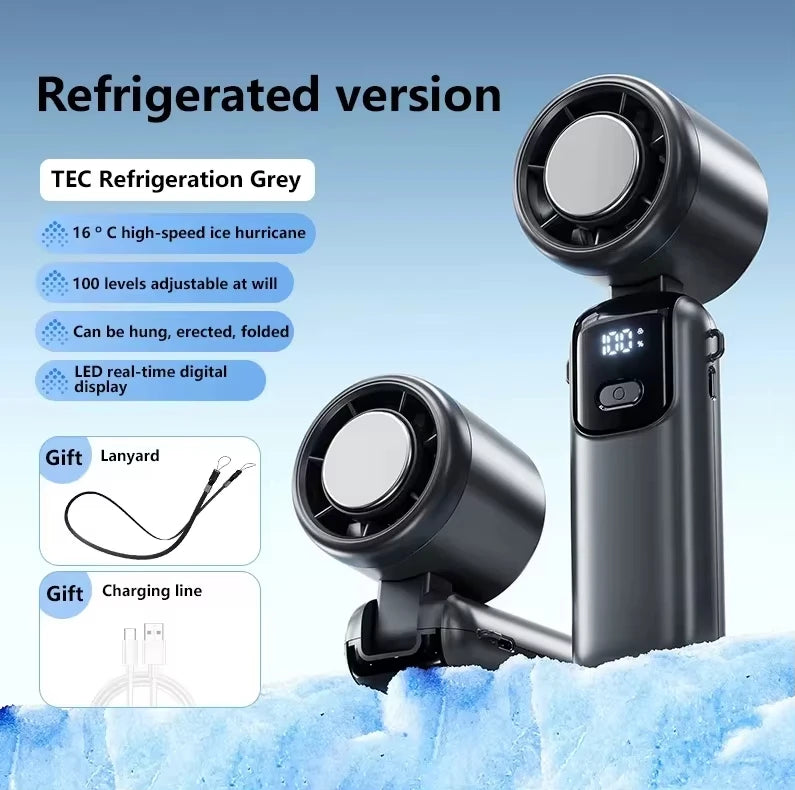 Ventilador Portátil con Enfriamiento por Hielo y 120 Velocidades
