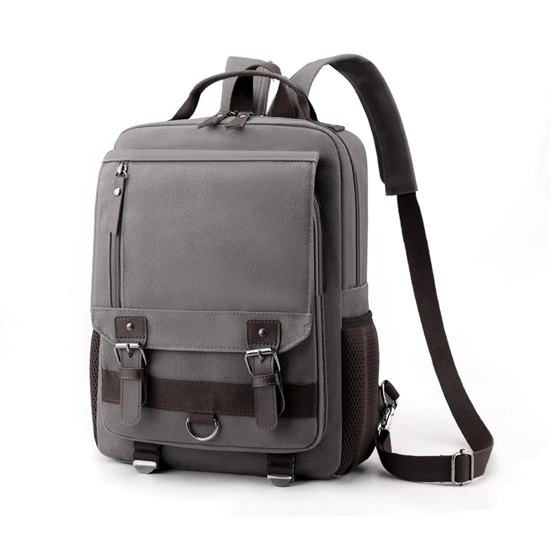 Mochila Retro de Lona Multifuncional para Senderismo
