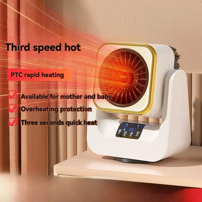 Mini calentador eléctrico para el hogar y dormitorio, pequeño y portátil, con protección contra vuelcos y sobrecalentamiento.