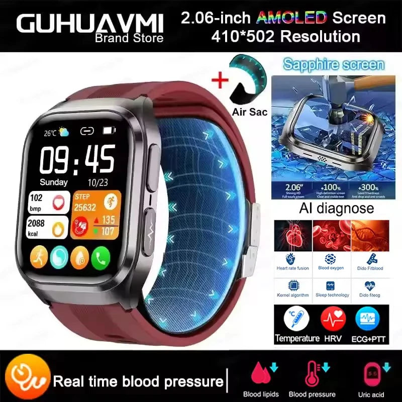 Reloj Inteligente ECG+PPG Enfermería NFC