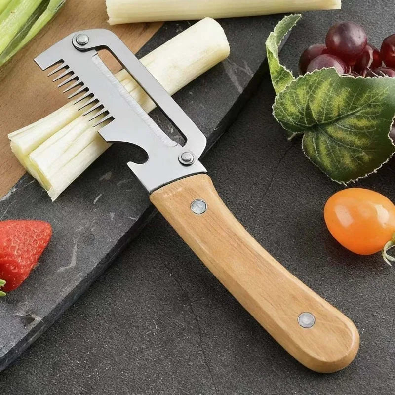 Picador y pelador multiusos de acero inoxidable para verduras y frutas