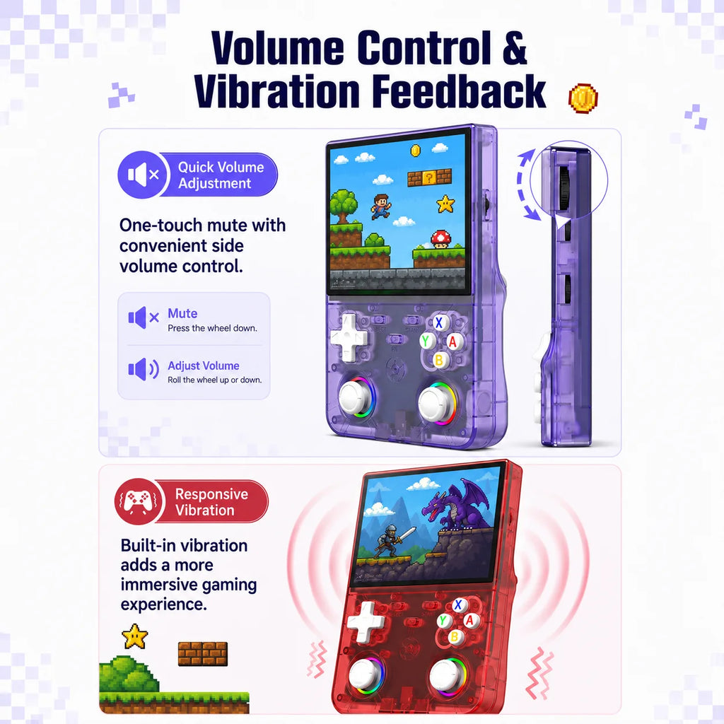 Consola de Juegos Retro Portátil R36 Ultra X con Pantalla IPS de 4.5 Pulgadas, 64GB/128GB, Consola de Juegos Portátil con Más de 20000 Juegos