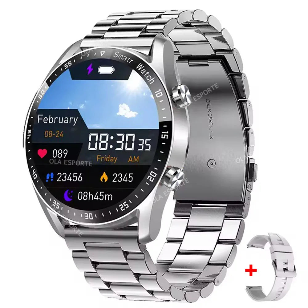 2025 nuevo reloj inteligente para hombres pantalla completamente táctil de 1,5 pulgadas llamada Bluetooth relojes de hombre de negocios Fitnes reloj inteligente deportivo para Android IOS