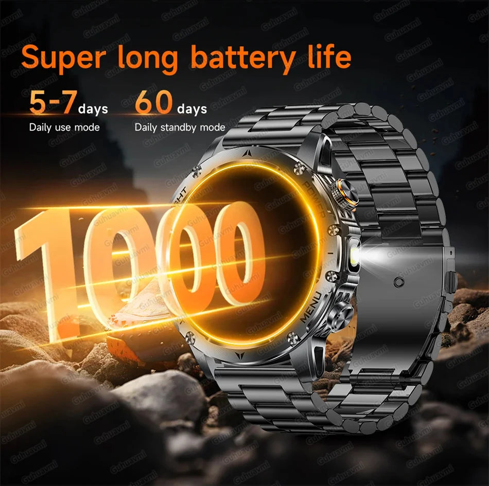 T-REX3 Reloj Inteligente Militar 10ATM Linterna