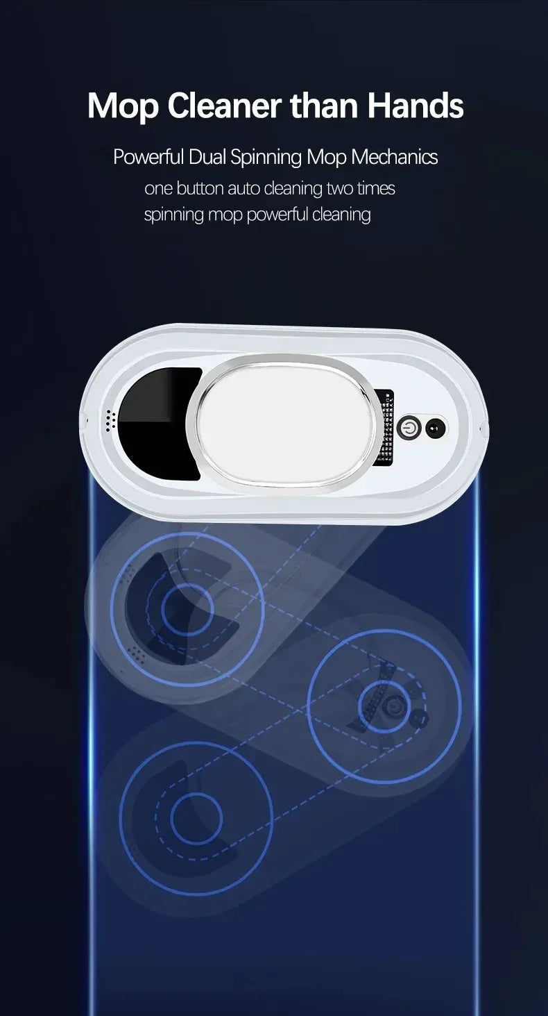 Robot inteligente para limpieza de ventanas, limpiador de cristales eléctrico con Control remoto para el hogar, limpiador de ventanas de balcón de gran altura