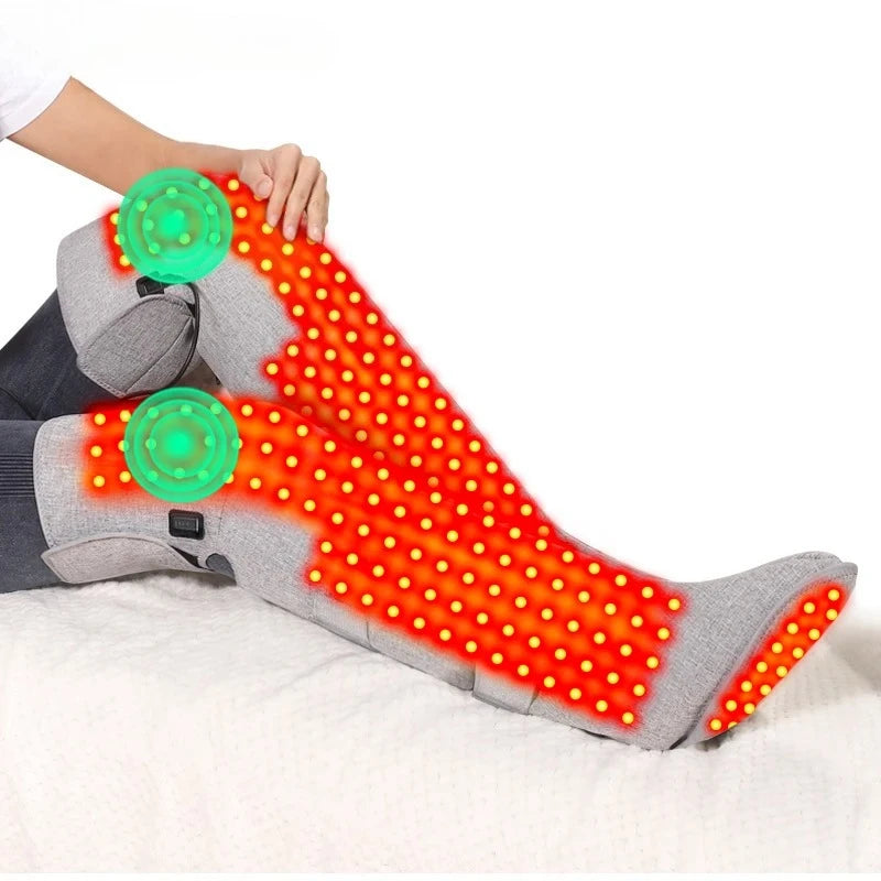 Botas Eléctricas con Calor y Luz Roja, 3 Niveles de Calor, Masaje, Calidez Invernal - Relajación Muscular, Comodidad, Cuidado de las Piernas para Personas Mayores y Entusiastas del Fitness