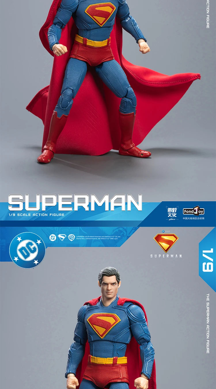 EN STOCK 2025 Fondjoy Battle figura de acción de Superman dañada David Corenswet 1/9 nueva figura de Superman junta de Pvc móvil