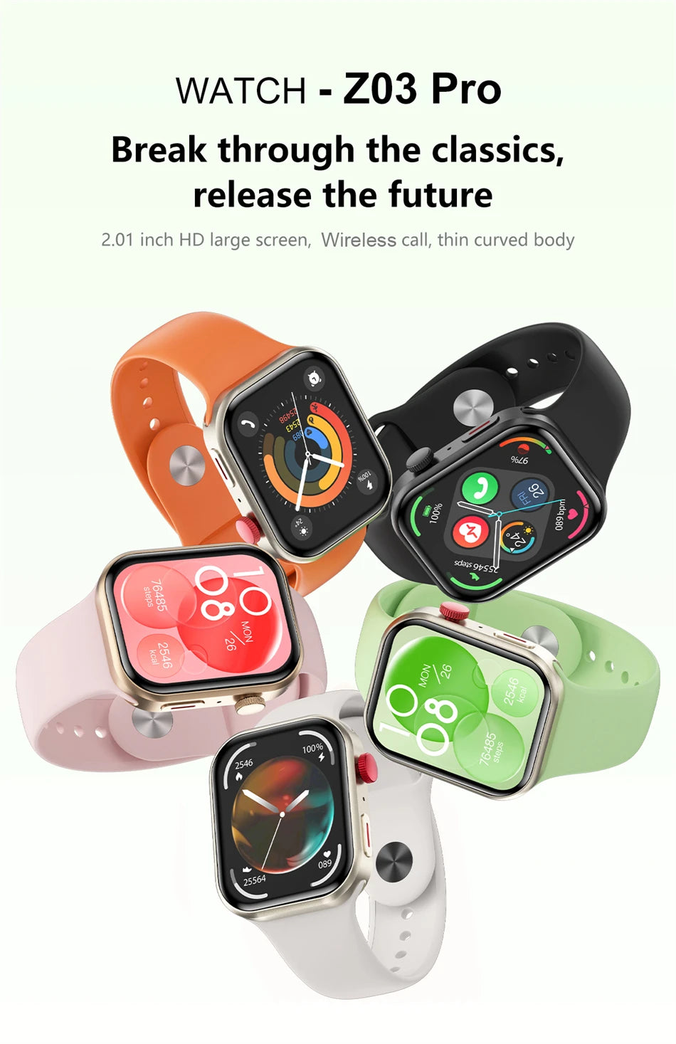 Reloj Inteligente Z03Pro con Bluetooth y Música