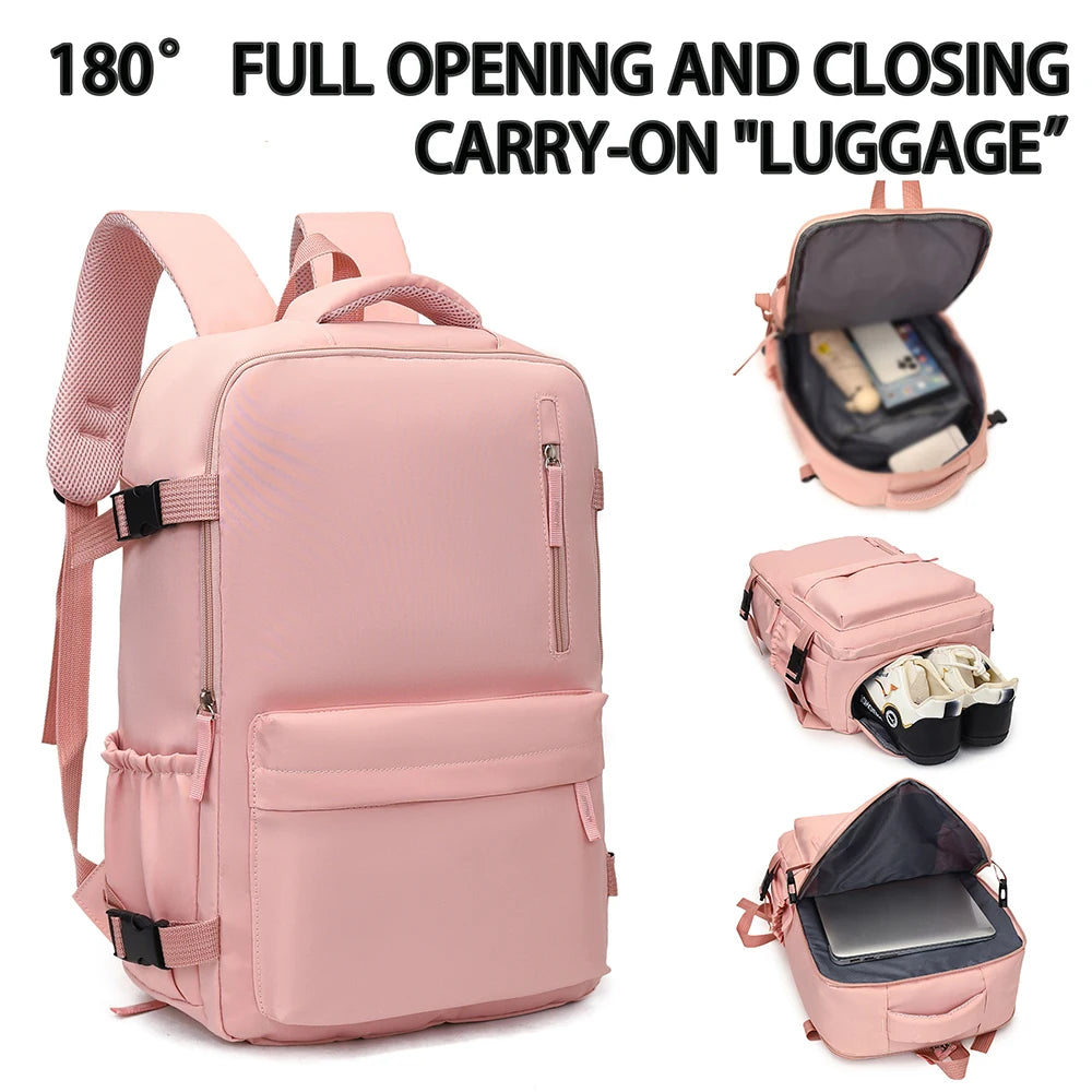 Mochila de viaje para hombres y mujeres, mochila de gran capacidad para viajes de negocios cortos, mochila de equipaje liviana