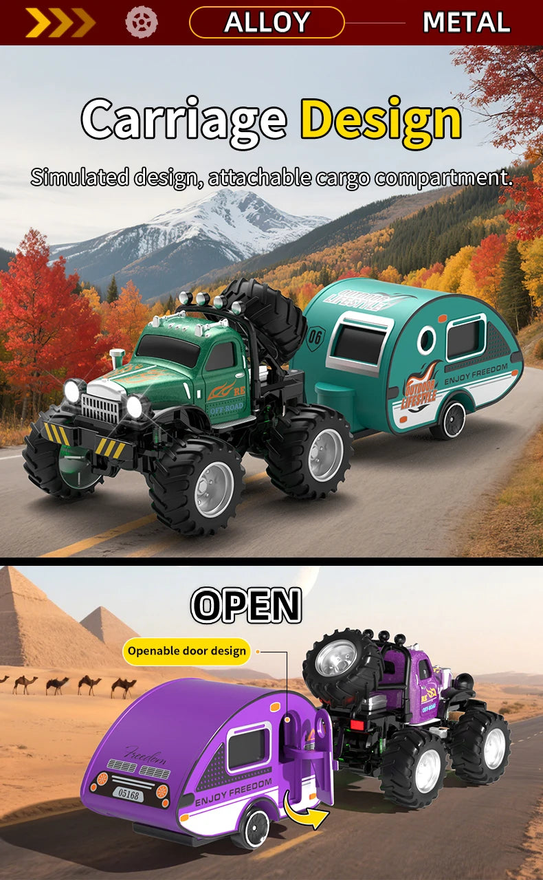 Mini Coche Teledirigido 1:64 de Aleación con Control Dual