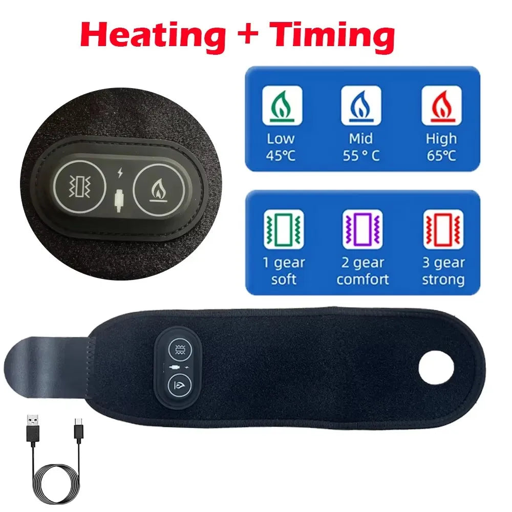 Masajeador eléctrico de calor para pies y manos, vibración, calor de los tobillos, soporte de tobillos portátil, articulaciones, relajación para ejercicio físico en invierno