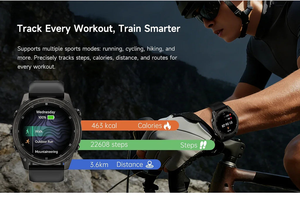 T8 Pro Reloj Inteligente AMOLED Brújula Altímetro
