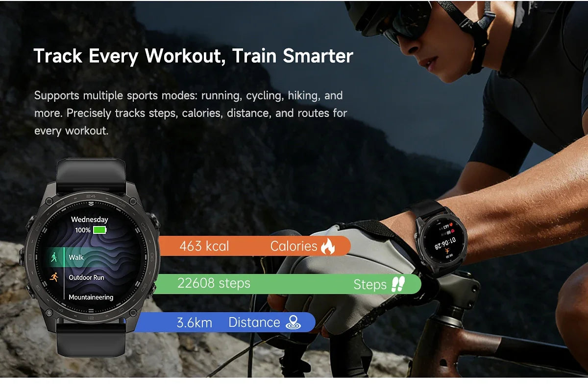 T8 Pro Reloj Inteligente AMOLED Brújula Altímetro