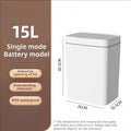 Cubo de Basura Automático con Sensor 15L, Contenedor de Basura Inteligente sin Contacto, Cubo de Basura Electrónico Impermeable Blanco, Moderno para el Hogar y el Baño
