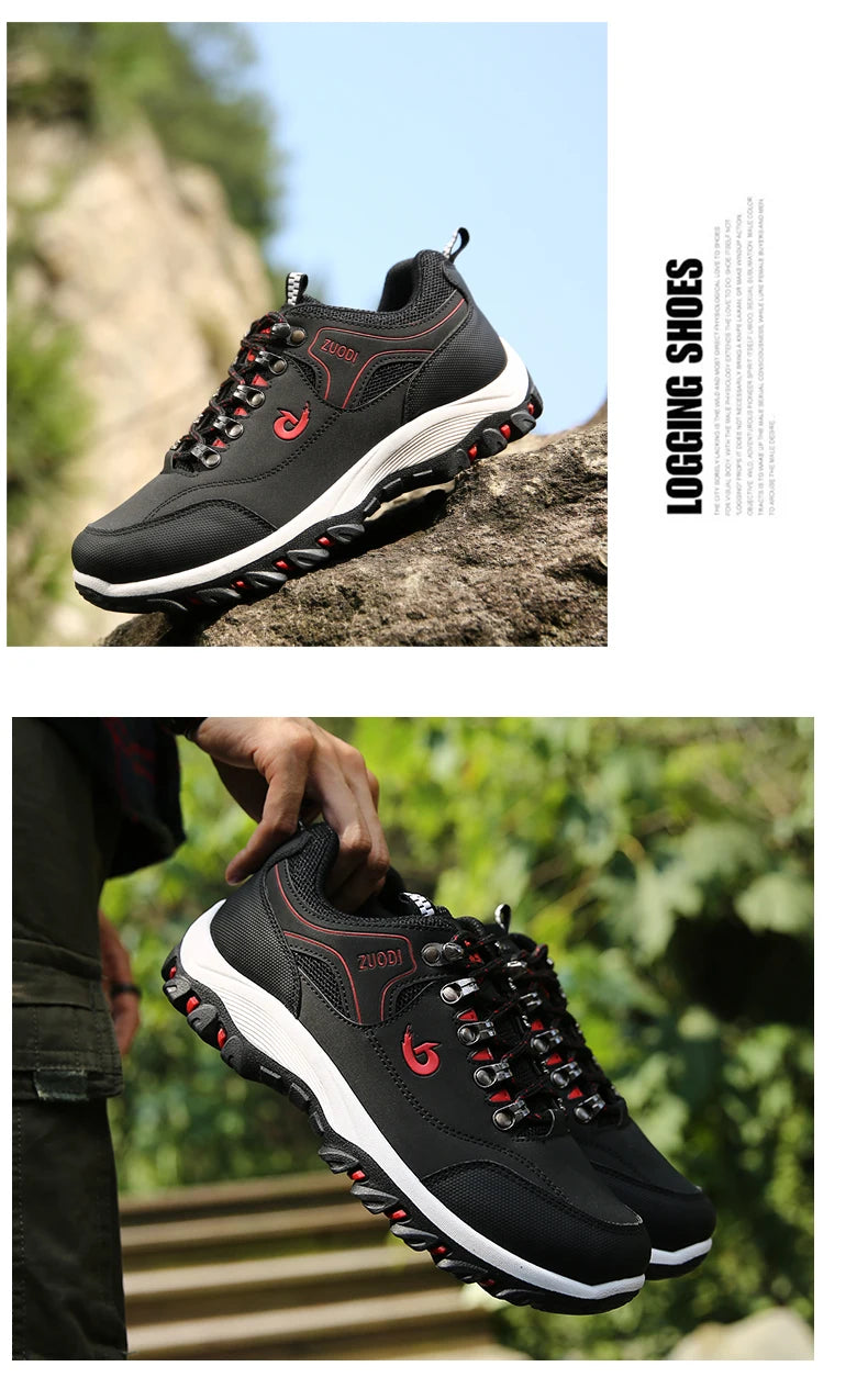 Zapatos informales de cuero para hombre, zapatillas deportivas para correr, Tenis ligeros para caminar, Otoño e Invierno