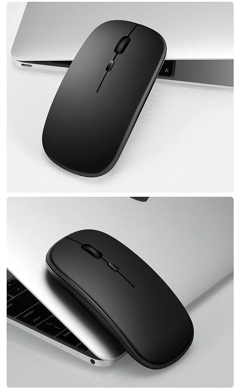 Ratón inalámbrico portátil compatible con Bluetooth 2,4 GHz modos duales ratón de ordenador con Nano receptor para Notebook PC portátil Macbook
