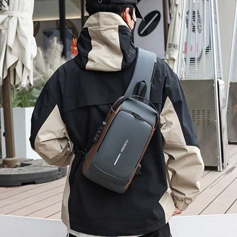 Bolso de Pecho Antirrobo con Cerradura para Hombre