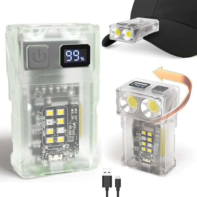 Mini Linterna LED Recargable para Camping COB