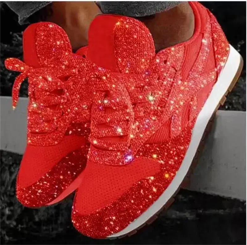 2025 nuevas zapatillas planas para mujer, zapatos vulcanizados ostentosos informales, zapatos de malla con cordones para mujer, zapatos de plataforma de talla grande a la moda para exteriores para mujer