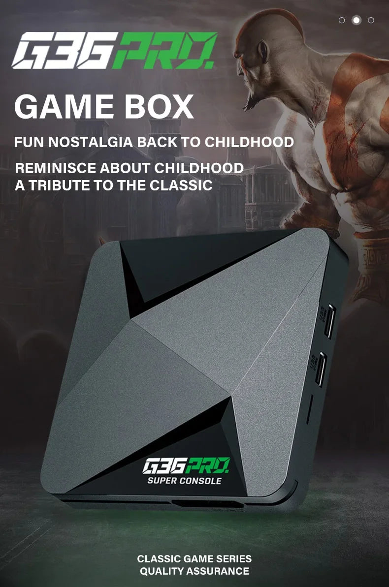 Consola de videojuegos Retro Super Console G36 Pro con 120000 videojuegos para PS1/GBA/MD/CPS con Gamepad, caja de juegos de regalo para niños