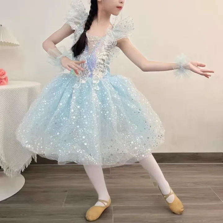 Vestido de Ballet Tutú para Niñas, Traje de Bailarina Infantil