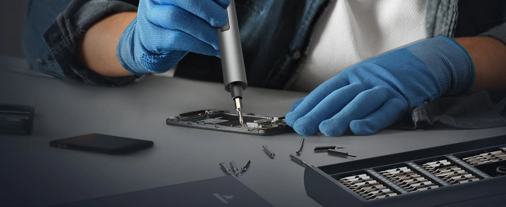 Juego de destornilladores eléctricos de precisión 75 en 1, caja de herramientas de reparación magnética inalámbrica con luz LED para PC, iPhone, cámara, reloj, gafas