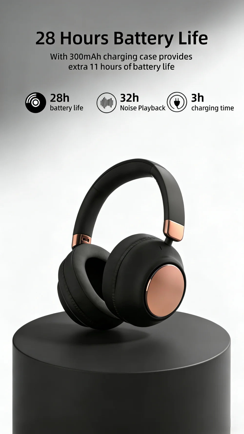 TD-20 Auriculares Bluetooth 5.3 Audio Espacial 3D