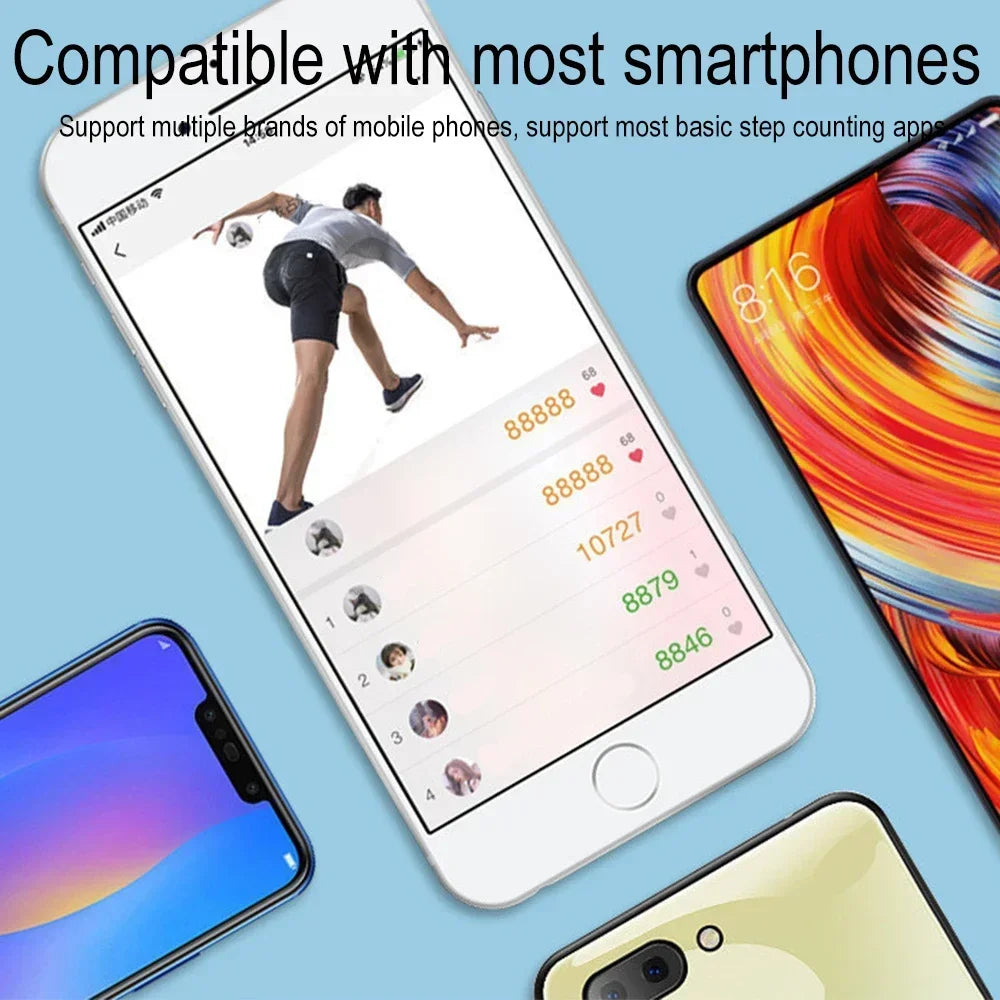 Podómetro para teléfono, contador de pasos, accesorios para agitar el teléfono móvil, soporte para caminar, dispositivo automático silencioso para todos los teléfonos