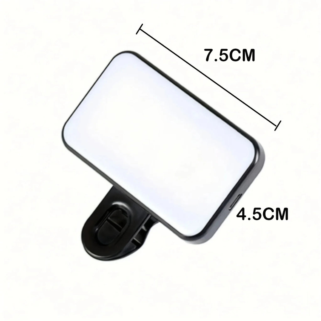 Mini Luz de relleno portátil para Selfie, recargable, 3 modos, Clip de brillo ajustable, luz de relleno para teléfono móvil, computadora