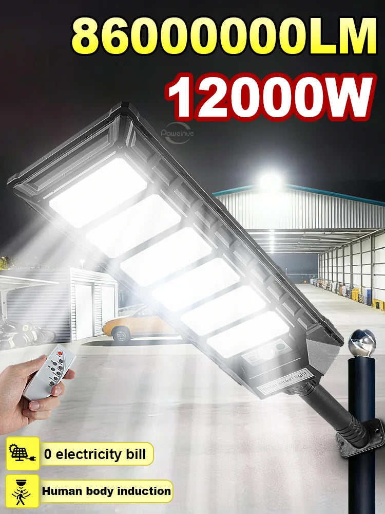 Lámpara Solar LED para Jardín con Sensor de Movimiento IP65