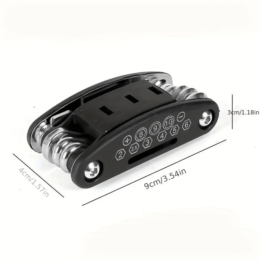 Juego de llaves de tubo 16 en 1, cabezal giratorio antideslizante. Acero Inoxidable Resistente para Reparaciones del Hogar y del Automóvil. Herramienta Fácil y Universal.