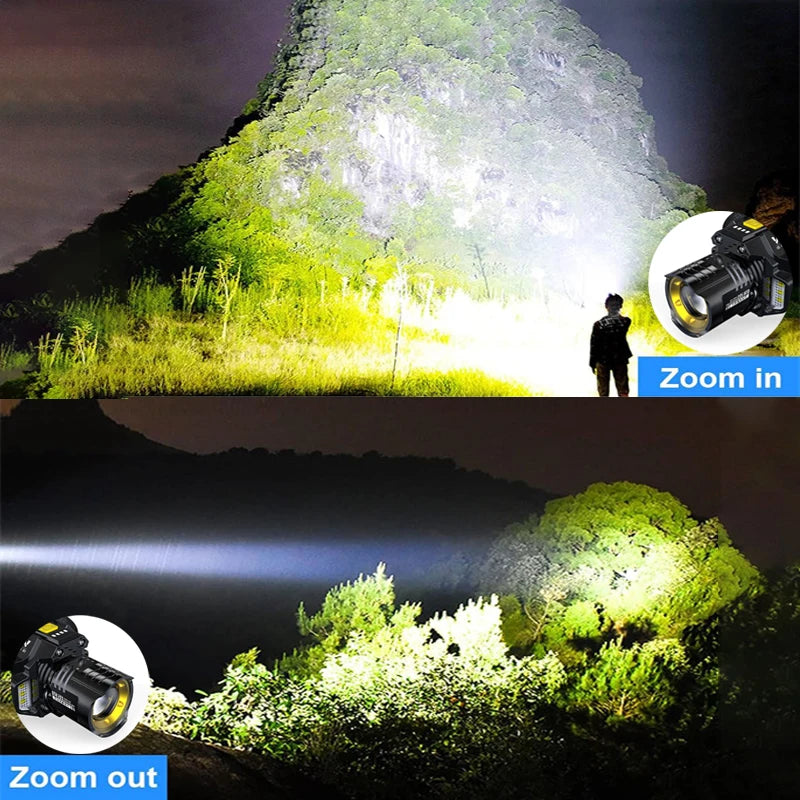 Linterna frontal LED COB con sensor de movimiento batería 18650