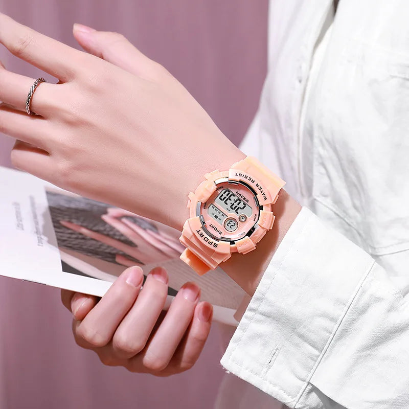 Relojes de moda para niños, reloj Digital deportivo luminoso resistente al agua, relojes con alarma, reloj electrónico inteligente para niños y niñas, regalo