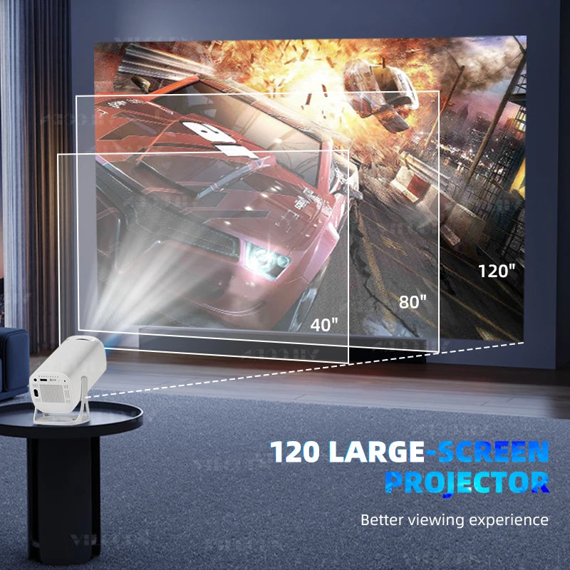 Mini Proyector Consola de Videojuegos 36000 Juegos con Android 11 Video 1080P Proyector para Interiores y Exteriores