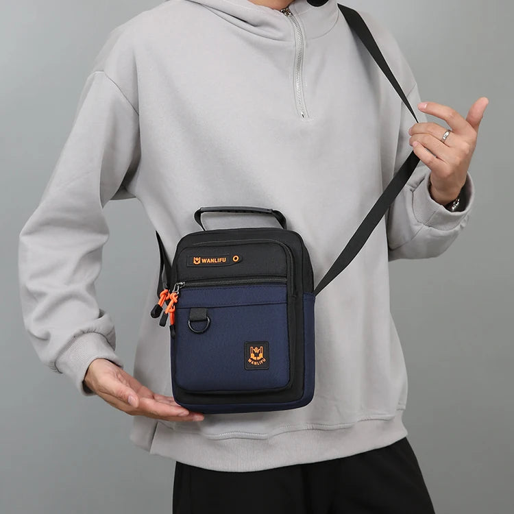 Bolso Cruzado Multifuncional para Hombre, Correa Ajustable