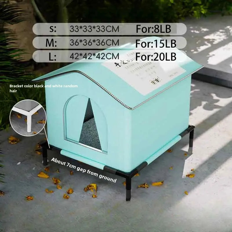 Casita Impermeable para Mascotas – Cama Cueva Plegable Exterior