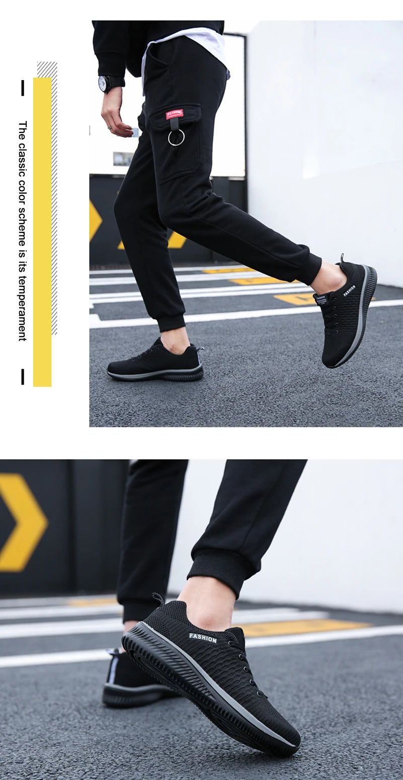 YRZL-Zapatillas deportivas ligeras para hombre y mujer, zapatos clásicos de malla transpirable, informales, a la moda