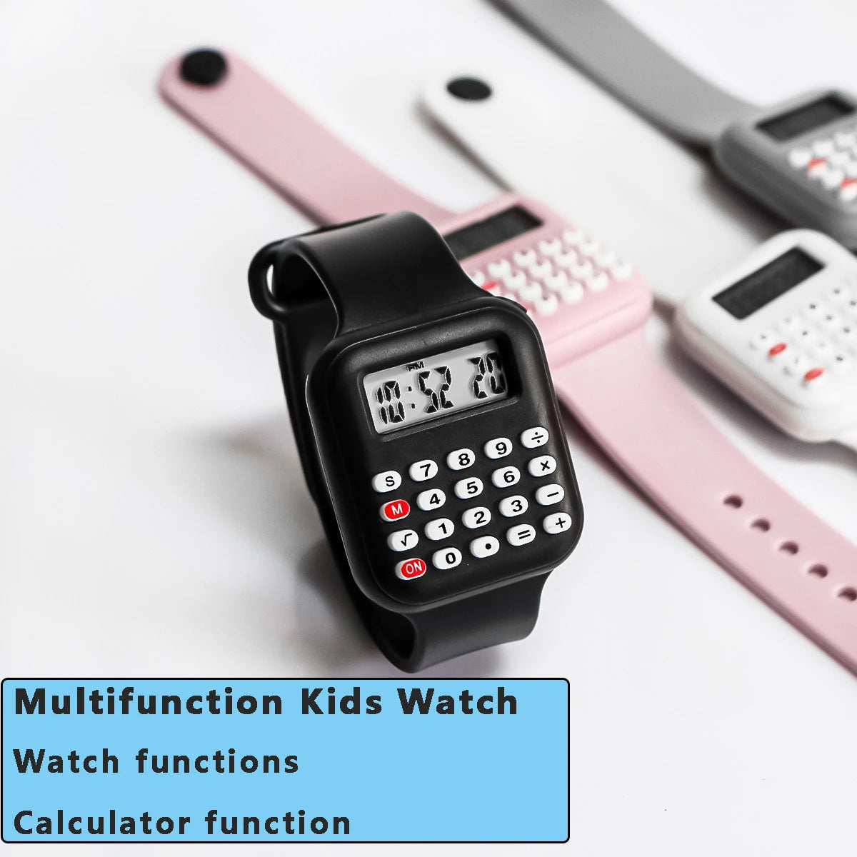 Reloj con calculadora creativa, reloj Digital LED de dibujos animados para niños, reloj electrónico deportivo de moda para niños y niñas, reloj de regalo para estudiantes